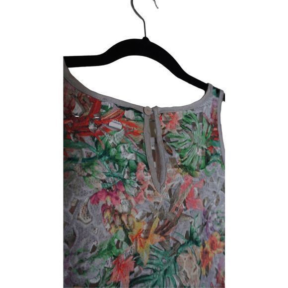 Anthropologie Inari Floral Fiore Lace Sz Medium Cut Out Sleeveless Top Unlined S - Picture 3 of 8